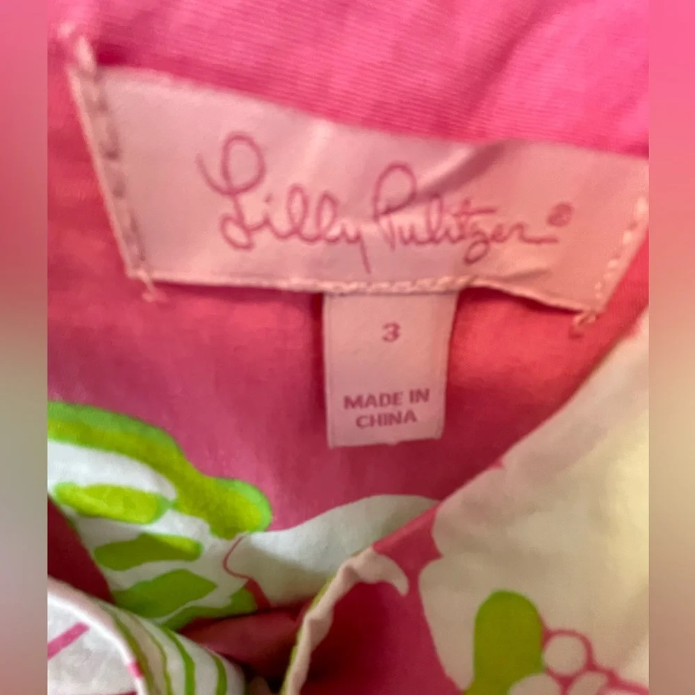 EUC size 3 Lilly Pulitzer girls dress with zipper back. - Picture 4 of 4